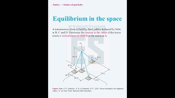 Equilibrium of particles in the space