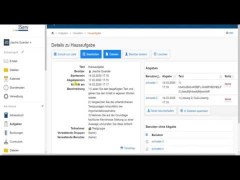 Das Modul Aufgaben bei IServ | Software-Tutorial by Quatematik