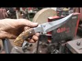 Forging a brother knife set, part 2,  making the handle.