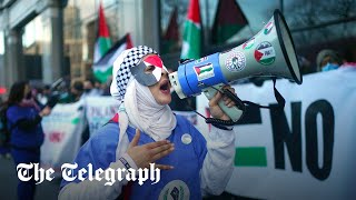 Pro-Palestinian medical activists block entrance to NHS England HQ