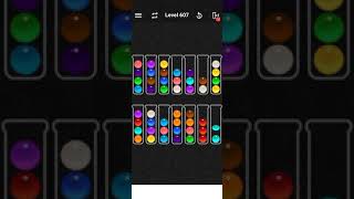 Level 607 of Ball Sort Color water Puzzle