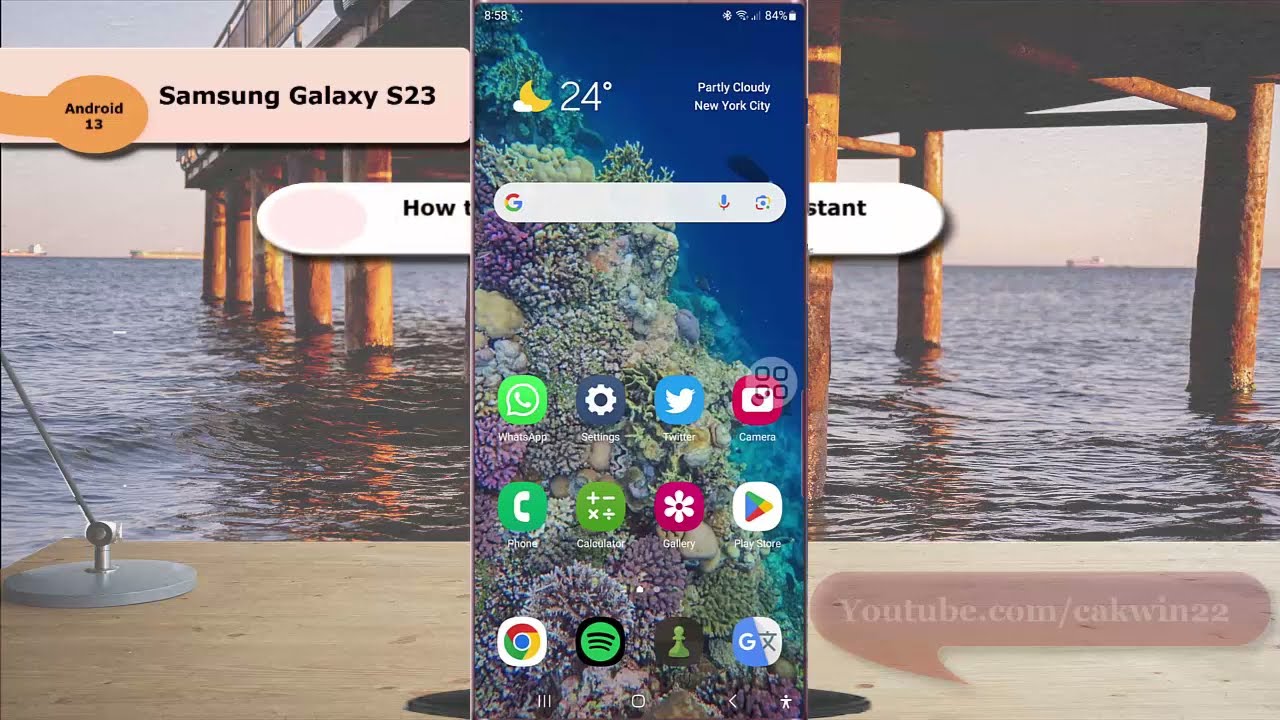 Samsung Galaxy S23 Ultra : How to set cursor size in the assistant menu to medium