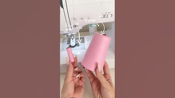Sewing hack: from a big cone to a regular spool 🧵 #sewingthread #sewingtips
