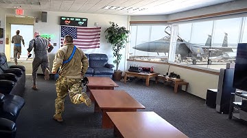 US Pilots Rush for Their Fighter Jets During Scary F-15s Mass Takeoff
