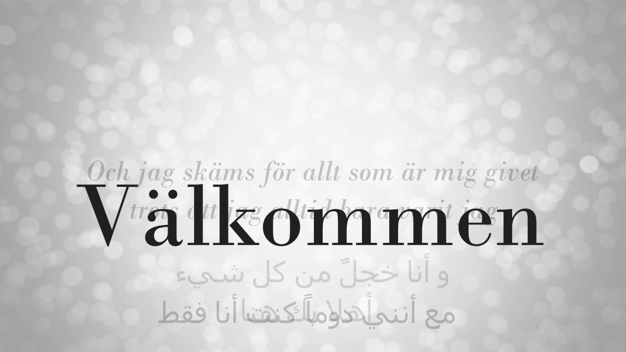 Martina Möllås Jonas Sandwall - Välkommen hit, arabisk undertext