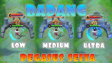 Badang Pegasus Seiya Skin in Different Graphics Settings MLBB Comparison