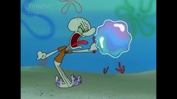 Squidward Blows a Bubble in 11 Different Languages