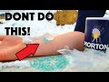 What happens when you put salt and ice on skin?
