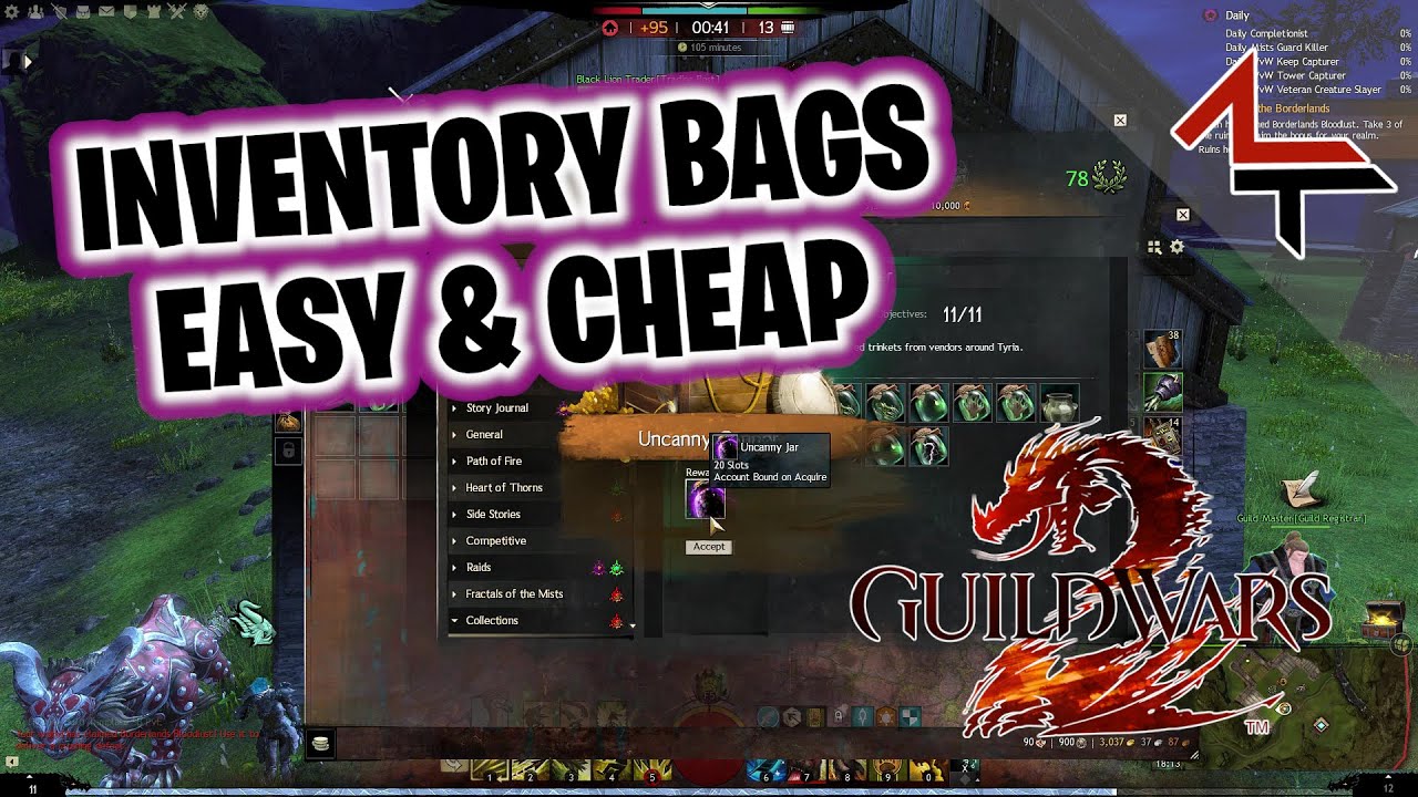 giveaway (skins + bags slots) Guild Wars 2