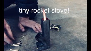 really small rocket stove