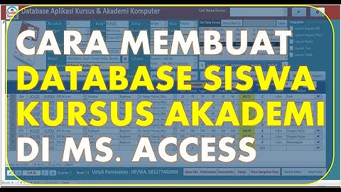 Membuat Database Kursus Komputer Dengan Microsoft Access, Cara Membuat Database Siswa Di MS Access