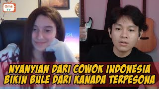 Nyanyian Lagu dari Cowok Indonesia, Bikin Bule Kanada Terpesona | Singing Reaction OmeTV
