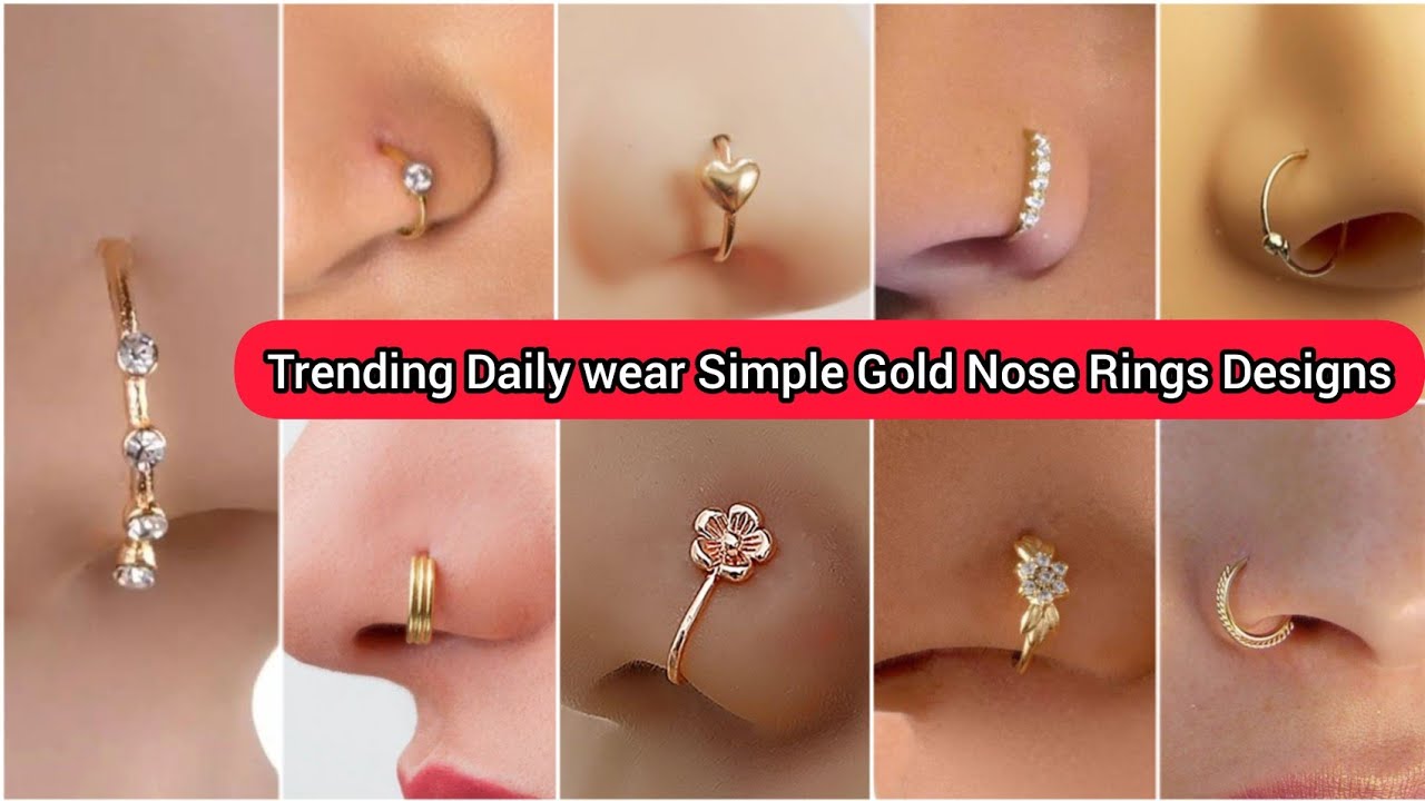 Small Gold Nose Ring Hoop for Women, Tiny Thin 14K Gold Filled Nose Piercing  Hoo | eBay