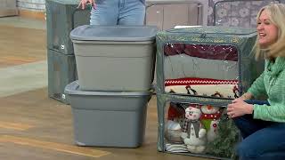 Periea Set of 2 Jumbo Collapsible Storage Boxes on QVC