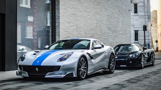 We were very happy to catch this beautiful f12 tdf in a historic
livery matching that of 250 gto. the car features navy blue interior
and really is per...