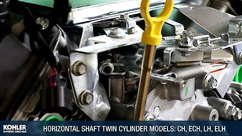 KOHLER Governor Adjustment, Horizontal Twin Cylinder Models CH, ECH, LH, ELH