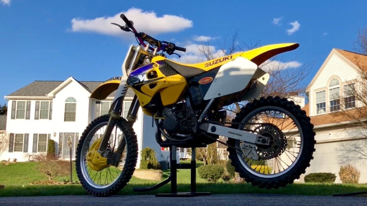 1996 Suzuki RM125 FMF Fatty and Shorty Silencer Start and Revs