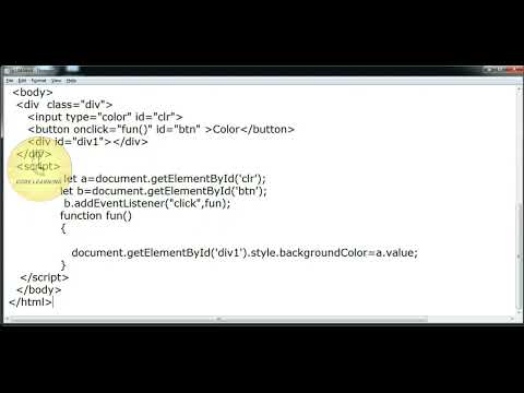 Javascript | event handling 'change div background' | CodeLearning