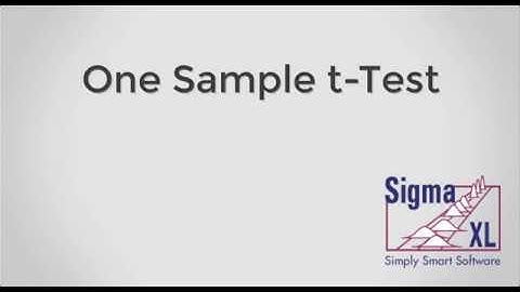 One Sample t-Test