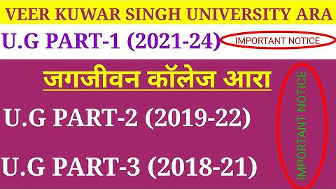 U.G PART-1(2021-24), PART-2(2019-22) & PART-3(2018-21) IMPORTANT NOTICE.