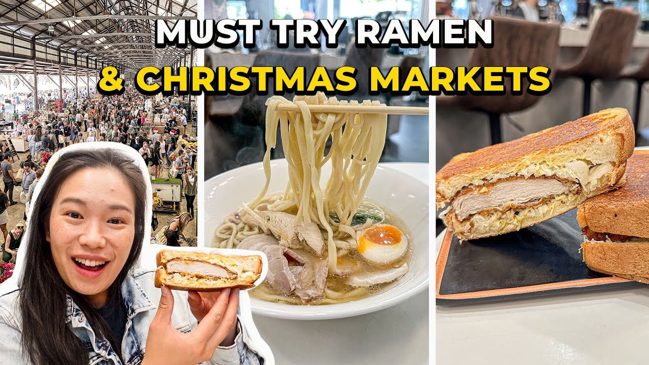 РАМЕН на ЗАВТРАК в NEW SYDNEY CAFE и на рождественском фермерском рынке в Carriageworks! Vlogmas ...