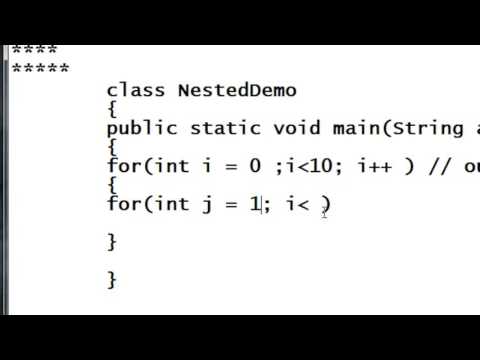 Java tutorial for beginners   26   Nested for loop example