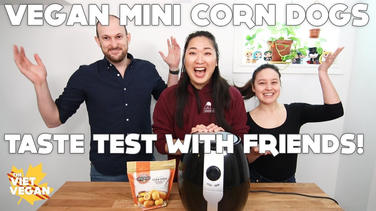 Field Roast Corn Dogs Taste Test // With Vegan Friends! YouTube