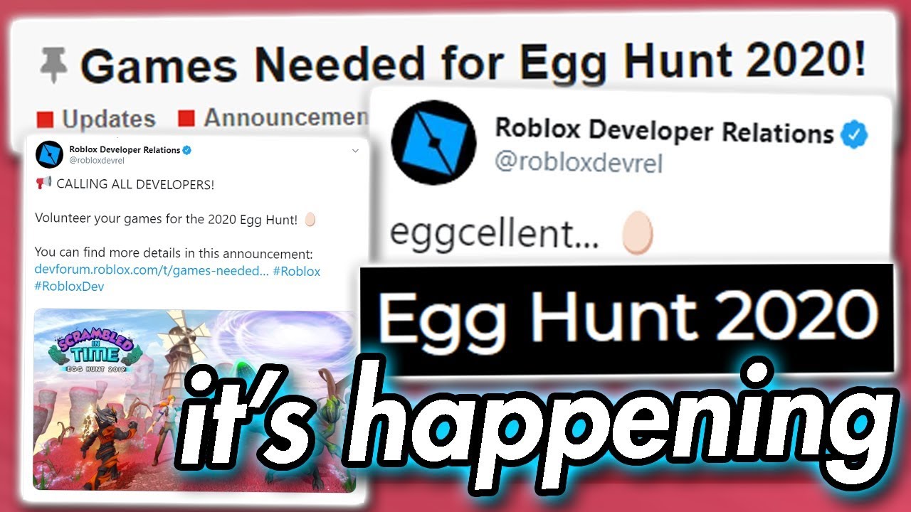 Roblox Announced Egg Hunt 2020 Bad Idea Youtube - egg hunt 2019 roblox event twitter