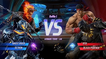 MARVEL VS. CAPCOM: INFINITE - ARCADE MODE: Battle 1 (Ryu and Black Panther)