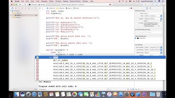 C Programmieren mit Xcode -  Ein einfacher Rechner