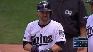 TB@MIN: Dozier rips go-ahead RBI single to center