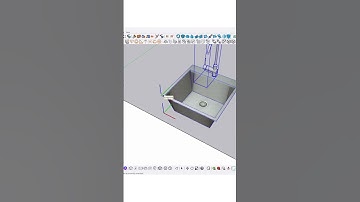 sketchup pro tips / how to trim face while placing sink on kitchen top