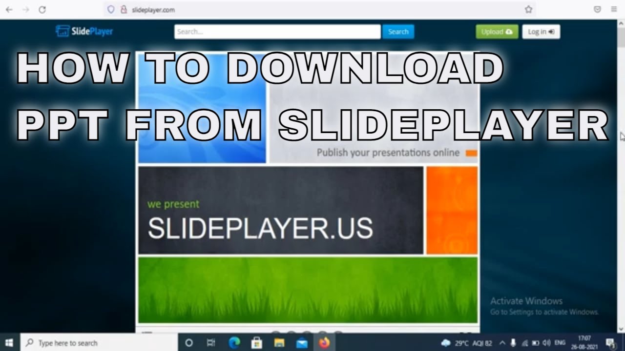 how to download a presentation from slideplayer