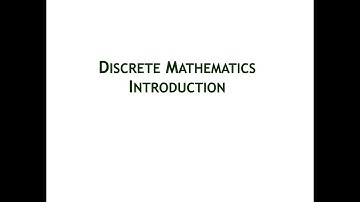 Introduction to Discrete mathematics