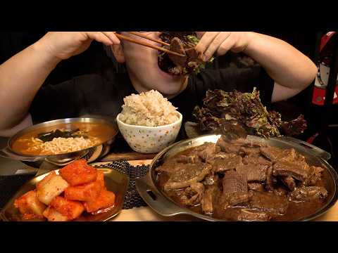 먹방창배 명절에는 역시 라갈비에 너구리 한마리 몰고가세요 대박 레전드 먹방 Lagalbi eatingshow realsound koreanfood Mukbang asmr