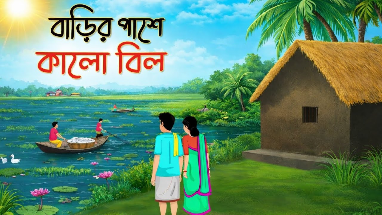 বাড়ির পাশে কালো বিল | Bengali Fairy Tales Cartoon | Rupkothar Bangla Golpo | Thakumar Jhuli 