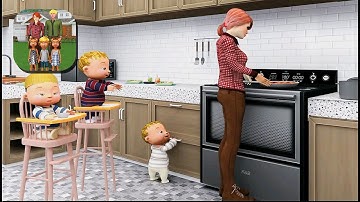 Pregnant Mother: Triplets Baby Happy Family Life Game Part 3