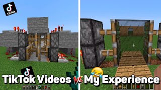 TikTok Videos VS My Experience 7 (Minecraft Edition/Minecraft)