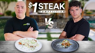 Guga vs Nick DiGiovanni $1 Steak Battle!