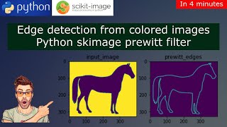 Edge detection from color images using python scikit image prewitt filter|python image processing