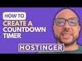 How to Add a Countdown Timer in Hostinger Website Builder
