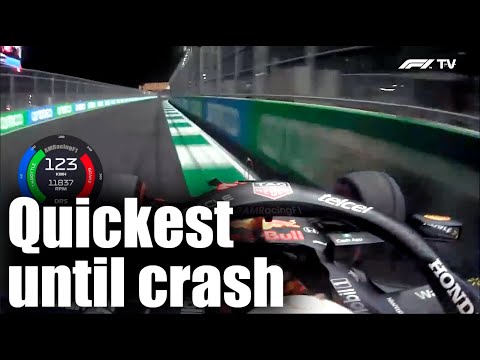 Max Verstappen Crash Lap @ Jeddah - Qualifying
