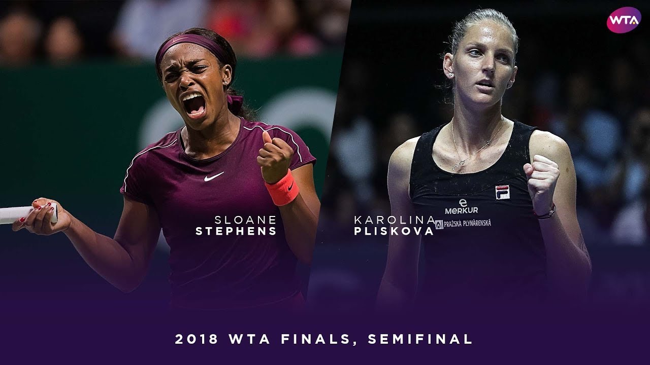 Sloane Stephens vs. Karolina Pliskova | 2018 WTA Finals Singapore ...