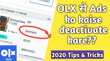 OLX se Ads ko kaise deactivate kare | How To Deactivate Olx Ads |