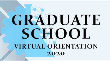 Graduate School Virtual Orientation