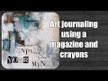 Abstract art journaling - Inspiration from a magazine