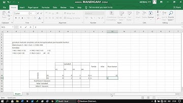 METODE SIMPLEKS  SOLVER SOLUTION in MIcrosoft EXCEL