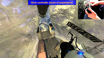 Xbox360 vs. Steam controller (Portal 2 segment)