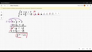 Sistema de Ecuaciones Lineales con dos Variables, Método de Eliminacion o Reduccion Ejemplo 1