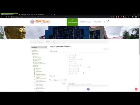 Memasukkan Soal di Portal e-Learning UNSRAT (Cara 2: Mengimport Bank Soal dalam WordTable)
